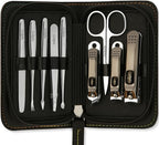 9 Pcs Manicure Set for Men & Women – Stainless Steel Manicure & Pedicure Kit with Travel Nail Grooming Case, Nail Clippers, Cuticle Tools – Gift-Ready Mens Manicure Kit & Womens Grooming Set