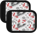 Christmas Berry Red Grey Luggage Handle Wrap 2 Pack Neoprene Luggage Handle Covers Travel Tags for Suitcases Identifiers