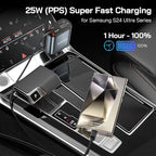 [2 Pack] Retractable Car Charger 4 in 1 Fast Car Phone Charger 69W, USB C Car Truck Accessories Adapter with 2X Retractable Phone Charger Cords and USB Port for i Phone 16/15/14/13,for Samsung S25/S24