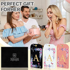 3 Pack Luxury Floral Luggage Tags, Durable PU Leather Suitcase Tags with Stainless Steel Cable Strap, Hidden ID Slot for Privacy Protection, Easy to Identify Waterproof Travel Accessories Gift (A)