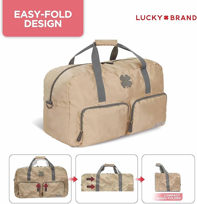 Lucky Travel Duffel Bags 65L, Gym Bag, Travel Bag & Large Duffle Bag for Men, Foldable Overnight Weekender Bags for Women & Men with Adjustable Shoulder Strap,