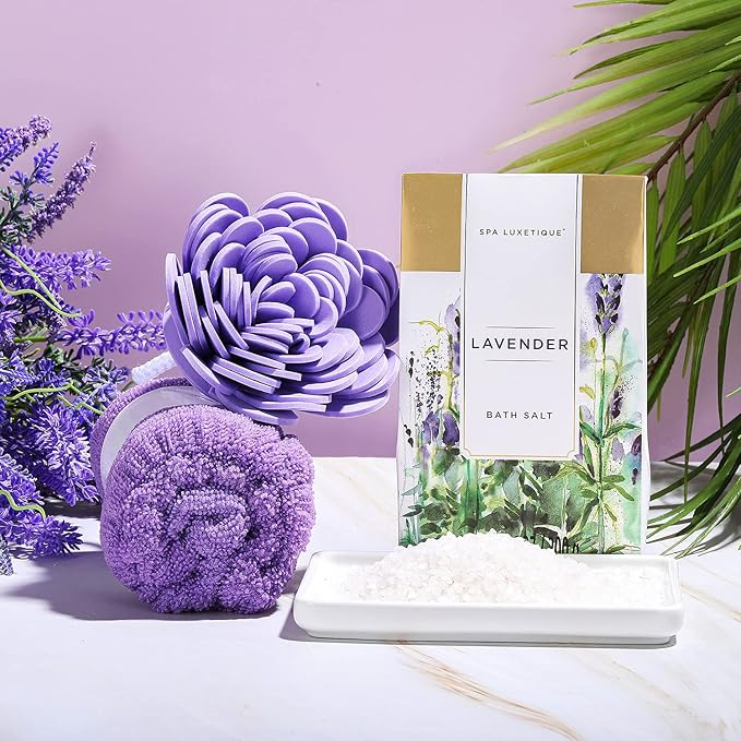 Spa Luxetique Gift Baskets for Women Lavender Spa Gifts for Women 12 Pcs Birthday Gifts for Women Gift Set for Her Mothers Day Gift for Mom