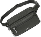 Baggallini Securtex Anti-theft Belt Bag 8.8"x5.5" Crossbody Fanny Pack for Women RFID Wallet Locking Zipper Travel Purse