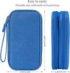 CAOODKDK Electronics Accessories Organizer Pouch, Electronic Organizer Travel Case Cable Organizer for Cable, Charger, SD Card, Business Travel Gadget Bag (Blue)