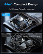 Retractable USB C Charger Wall Plug with 35.5in/90cm Type C Cables Cords,40W Fast Charging Foldable Block Multi Charger for All Devices for iPhone 17/16/15/14/13/12,iPad,Galaxy,Pixel