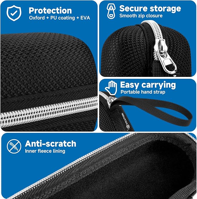 for Anker 25,000mAh Laptop Power Bank Compact Travel Case, EVA Protective Storage Box with Hand Strap Compatible with Anker Zolo A1695 Power Bank 25K 165W (Black Case Only)