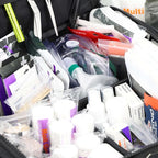 Lightning X Products Lightning X Pre-Stocked EMS/EMT Trauma Kit w/Large First Responder Bag & 256 Aid Medical Supplies - Black
