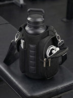 Magnetic Gym Bag for Women Men, Neoprene Water Bottle Carrier Bag with Strap fits 18-40oz, Crossbody Bag with Pockets