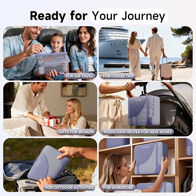 9 Set Packing Cubes for Travel, Gifts for Women Mom,Anti-Tearing Suitcase Organizer,OlarHike Vacation Essentials & Accessories for Cruise Ship