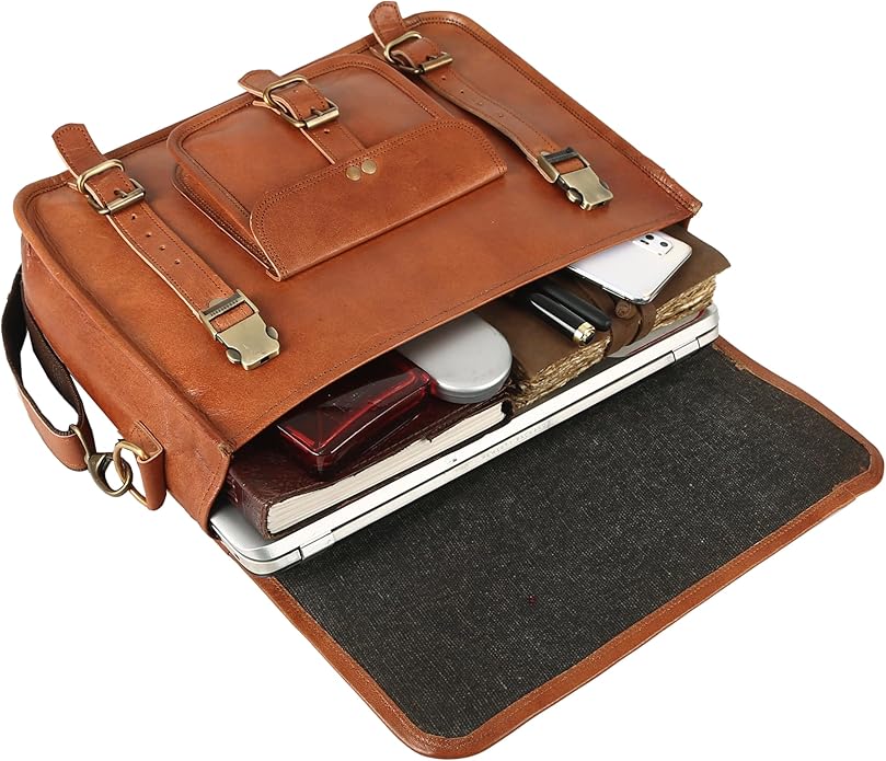Brown Leather Messenger Bag for Men, Laptop Bag, Crossbody Bag, Handmade Leather Satchel Shoulder Bag
