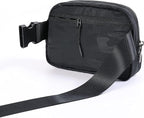 YOSHUYUKI Fanny Pack Crossbody Bag Trendy Waterproof Small Sling Cross Body Purse for Women Men Fashion Waist Packs Mini Belt Bag Pouch Chest Bum Bag Lulu Dupes for Travel Vacation Running Black Camo