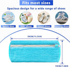 2Pcs Reusable Shoe Washing Machine Bag for Washer and Dryer:Free Up Hands, Prevent Deformation,shoe bag with Zipper Protection Design, Use for all Shoes,Sports Shoes