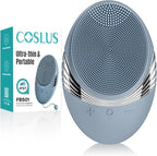 COSLUS FBS01 Face Scrubber Facial Cleansing Brush: 5 Cleansing Modes Silicone Face Wash Scrubber for Men Beard Care, Sensitive Skin - Deep Cleansing & Gentle Exfoliating, Portable for Shower & Travel
