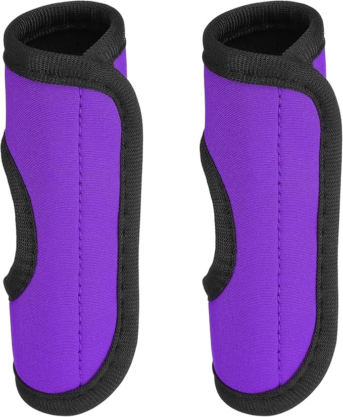 PATIKIL Luggage Handle Wrap for Suitcase, 2 Pcs Bright Color Neoprene Comfort Soft Handle Covers Luggage Identifiers for Bag Suitcase Tags Wraps Travel Accessories, Purple