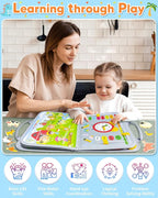 Gojmzo Busy Board Montessori Toys for Toddler Boy Girl Birthday Gifts, Busy Book Sensory Toys for Toddlers, Learning Educational Toddler Travel Activities