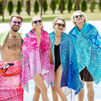 EBOOT 10 Pack Oversized Beach Towel Set Extra Large Pool Towels Microfiber Quick Dry Swim Blanket for Adult Women Men Face Hand Body Bath Travel Pool(Elegant Color,28 x 59 Inch,Summer)
