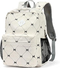 STEAMEDBUN Corduroy Kids Backpack for Girls Boys 3-8, Girls Backpack for Elementary Kindergarten - Bow