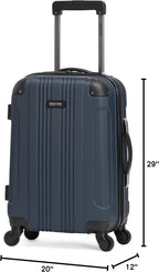 Kenneth Cole REACTION Out of Bounds Lightweight Hardshell 4-Wheel Spinner Luggage, Naval, 2-Piece Set (20" & 28")