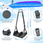 2-Pack No Collapse Airplane Foot Hammock, Foldable Bamboo Base Foot Hammock for Plane Travel with Interval Sponge, Portable Desk Foot Hammock, Airplane Travel Essentials