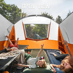 PORTAL 6/8/10 Person Family Camping Tent with Screen Room, Water Resistant Big Tunnel Tents with Rainfly, Large Family Tent for Camping, Outdoor, Patio