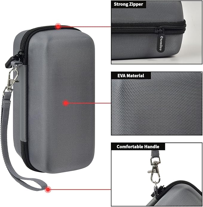 casmilee Case Compatible with Anker 737/735/ 736/717 USB-C Portable Charger Power Bank, Fast Foldable Wall PowerBank Bag for GaN Prime Nano II AC Adapter, Powercore Pocket for Lights Cable (Grey)