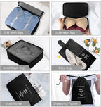 Packing Cubes, 8 Pcs Travel Packing Organizers for Suitcases, Large Capacity Travel Luggage Organizers Set includes 8 Storage Bags, Travel Essentials for Women or Men (Black)