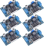 LM2596 Adjustable DC-DC Step-Down Buck Converter Module with LED Voltmeter Display, Voltage Regulator 4.0-40V Input to 1.25-37V Output Power Supply Module (Pack of 6)