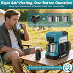Cordless Coffee Maker for Makita 18V Battery (No Battery), Portable Drip Coffee Machine with Electric Coffee Grinder and Coffee Cup, for RV, Camping, Travel