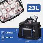 Maelstrom Collapsible Soft Cooler Bag,35/55/75 Cans Beach Cooler with Flip Top Lid, Ice Chest, Leakproof & Portable for Beach, Camping, Road Trips & Grocery Shopping