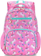 RHCPFOVR Kids Backpack for Girls - Girls Backpack 3-8 Ages Unicorn for Kids 15 Inch School Bookbag for Kindergarten Elementary School Bookbag for Girl 1st 2nd Grade