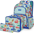 mommore Kids Backpack for Boys Girls 4-8 Kindergarten Elementary School Backpack with Lunch Box - 15” H Fit Folder