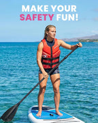Owntop Swim Vest Adult Water Sport Vest Neoprene Floaties for Swimming, Boating, Kayaking, Fishing | Adjustable Zipper Dual Buckle Foldable Buoyancy Jacket