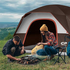 CAMPROS CP Camping Tent 2/4/6 Person, Waterproof Windproof Double Layer Dome Tent, Easy Setup with Large Mesh Windows & Wide Door for Outdoor Camping Backyard