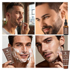 21 Pcs Sandalwood Bath & Body Care Gift Basket Set for Men, Father's Day Gifts for Dad, Men Skin Care Gift Set, Leather Bag, Home Spa Kit, Birthday,Anniversary, Christmas, Boyfriend