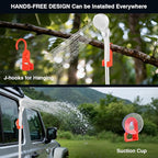 Portable Shower for Camping,7800mAh Rechargeable Camping Shower Pump,IPX8 Waterproof Outdoor Shower with LED Display and 3 Spray Modes for Hiking,Travel, Pet, Car Wash,RV Life