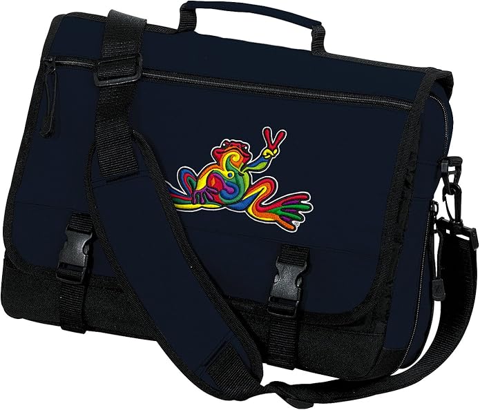 Broad Bay Peace Frog Laptop Bag Peace Frogs Computer Bag Messenger Bag