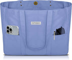 HOMESPON Large Canvas Tote Bag for Women Everything Bag with Pockets and Laptop Sleeve