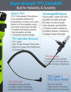 commountain 3.5mm Listen Only Earpiece Compatible with Speaker Mic, Acoustic Tube Receive Only Headset with 3 Earmolds, for Police Security and Law Enforcement Use