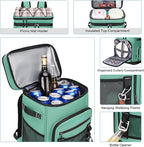 Hulongo Large Waterproof Insulated Cooler Backpack for Men & Women, Leak Proof Cooler Backpack for Camping, Beach, Fishing, Picnic, Travel, Outdoor, 30L, 48Cans