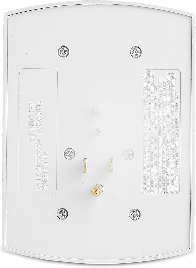 Cable Matters 2-Pack 3 Sided 6 Outlet Splitter Grounded Outlet Extender Wall Tap