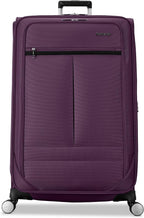 Samsonite Soft-Sided 29-Inch Lightweight Large Checked Expandable Element Suitcase: Durable, 360° Spinner Wheels, Adjustable Telescopic Handle, 2 Front & 1 Side Pocket- Purple