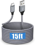 etguuds Long USB Type C Cable 15ft, USB A 2.0 to USB C Cable Fast Charge Nylon Braided Charger Cord Compatible with Samsung Galaxy Note, LG, Moto, Google, Switch, Camera and Other USB C Device