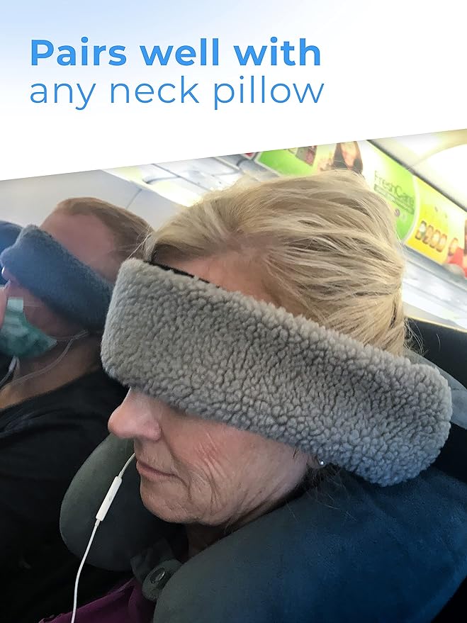 SeatSleeper Travel Pillow Alternative Stops Bobbing | Airplane Head Straps and Car Support Band | Great on Travel Upright | Super Comfy Neck Support | Small & Compact
