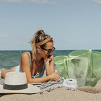 KALIDI Beach Nylon Mesh Tote Bag, Casual Tote Bag Hobo Women Foldable MAX 23L Shoulder Bag For Beach Picnic Vacation