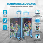 Disney Toy Story 20" Hardshell Luggage - Woody Buzz Cute & Durable Hard-side Suitcase for Travel with Spinner Wheels 20"x12"x8"