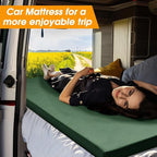 CYMULA Camping Cot Mattress 2in Memory Foam Sleeping Pad,Soft Warm Non-Slip Camping Mattress Topper with Retaining for Adults,Portable Roll up Pad for Travel（only Mattress）