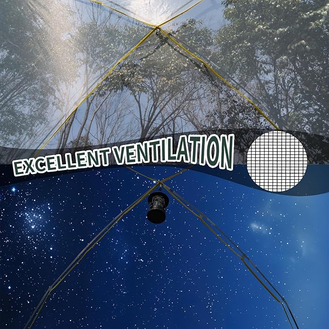 4/6 Person Blackout Camping Tent, Easy Setup Waterproof Family Dome Tent for Camping with Rainfly, Portable Double Layer Large Family Tent for Outdoor Camping&Hiking