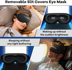 Blackout Eye Mask for Sleep, Women Men Sleeping Mask for Lash Extensions, 3D Contoured Eye Cover for Side Sleepers, FACEMOON Blindfold with Magnetic Blackout Strip, Travel, Night, Airplane