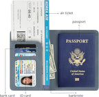 Passport Holder for Travel Essentials,RFID Blocking Passport Cover Wallet Card Case for Women and Men (Navy Gray)