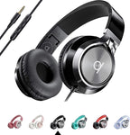 ARTIX CL750 Wired Headphones with Mic — Noise Isolating On-Ear Headphones for Computer and Laptop Wired, Plug in Corded Headphone with Wire (Foldable, Aux Jack 3.5mm)